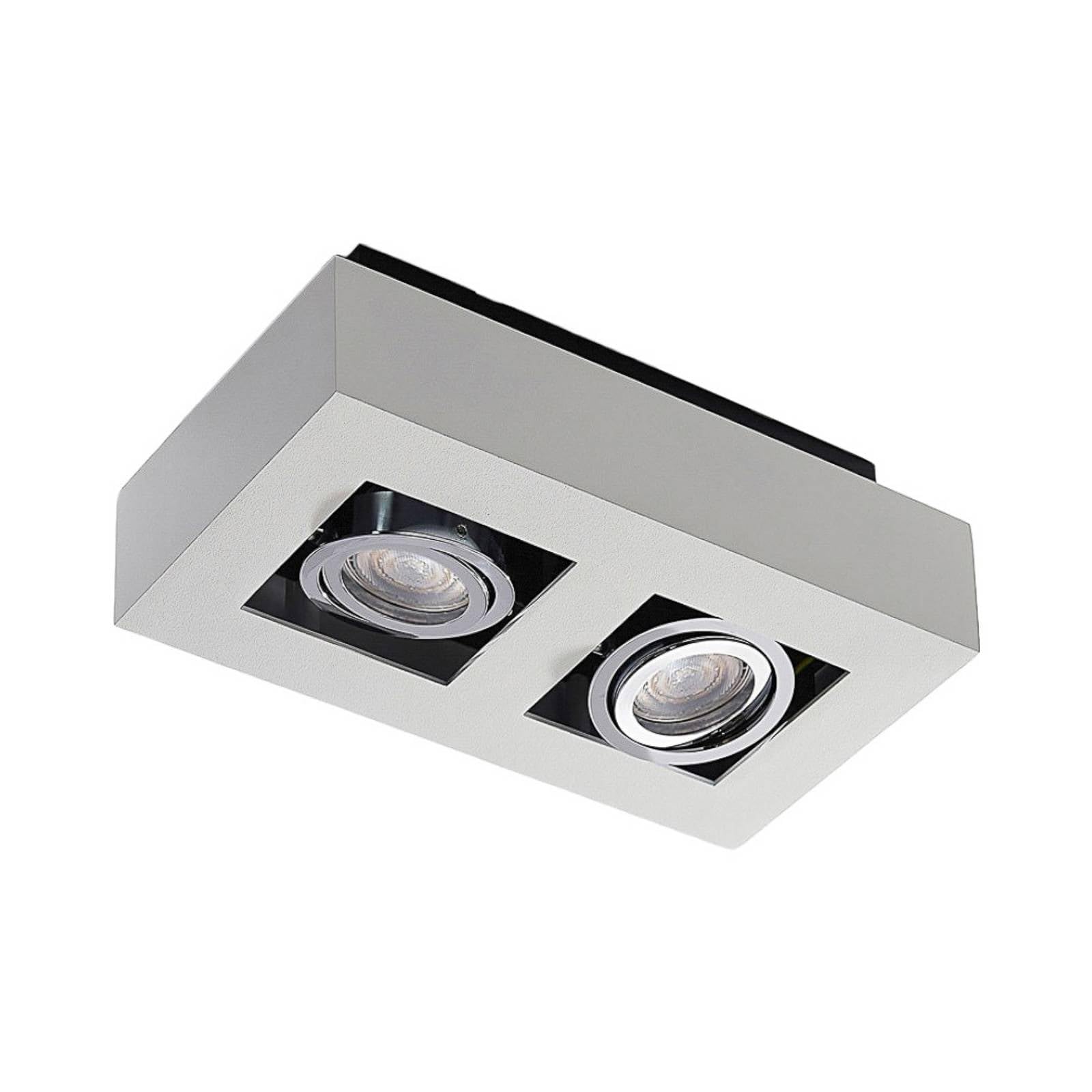 Arcchio Strahler Vince (Modern) in Weiß aus Aluminium (2 flammig, GU10) - Deckenlampe Deckenleuchte Lampe Spot Flurleuchte