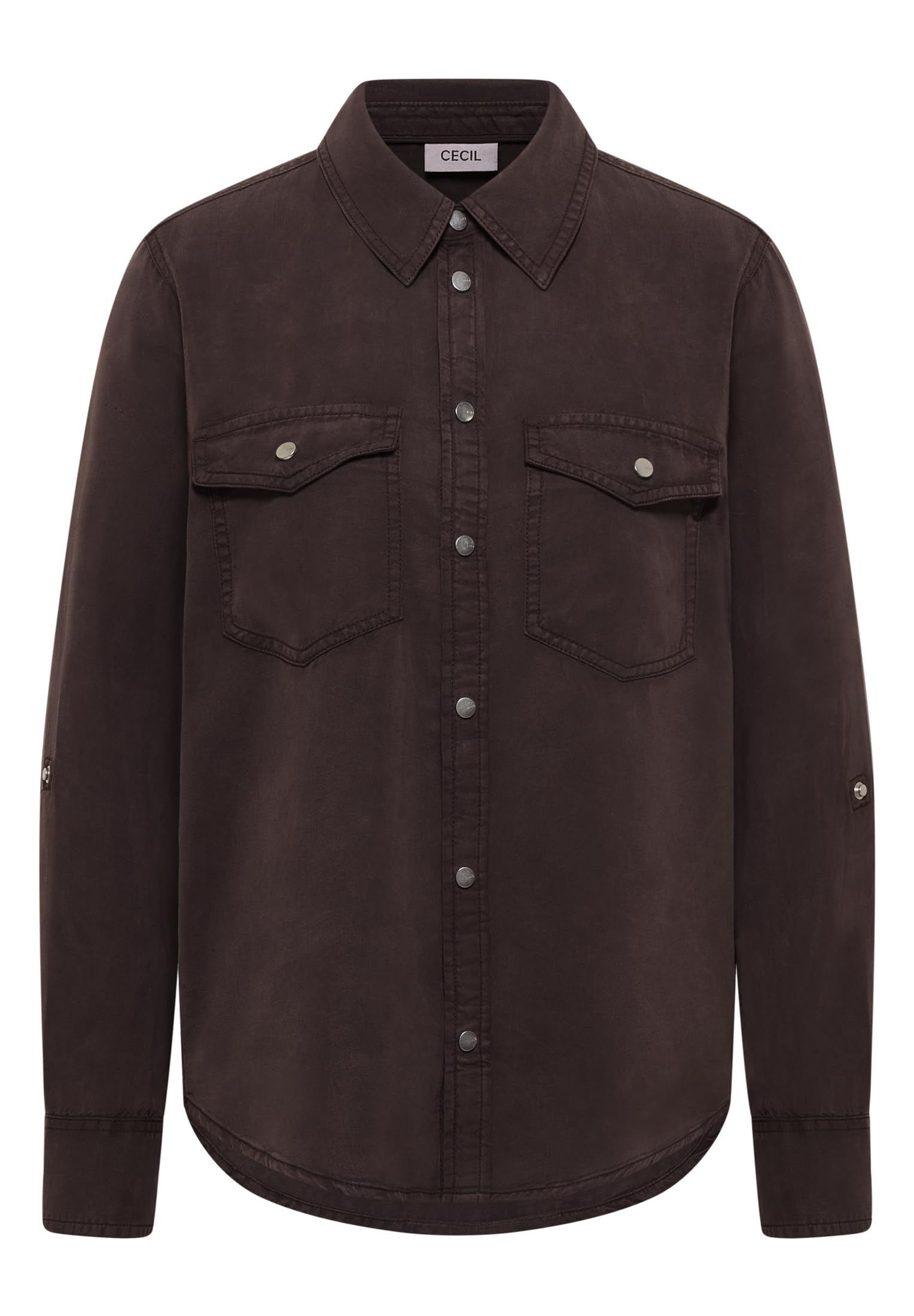 Cecil Bluse mit Hemdkragen und Turn-Up