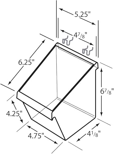 Vista 2 de Azar Displays 556127 Cubo de exhibición de 5 pulgadas de ancho por 6 pulgadas de diámetro por 7 pulgadas de alto con canal C, pequeño (paquete de 4)