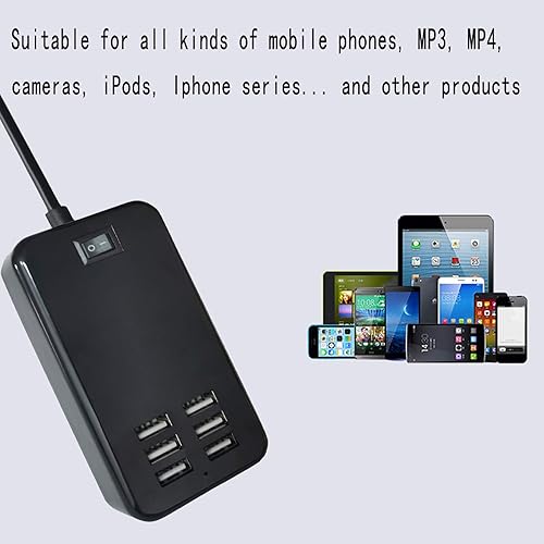 Miniatura 4 de Estación de carga USB, puerto de carga USB de 6 puertos adecuado para teléfonos inteligentes, todos los dispositivos de carga con SBU, cargador de