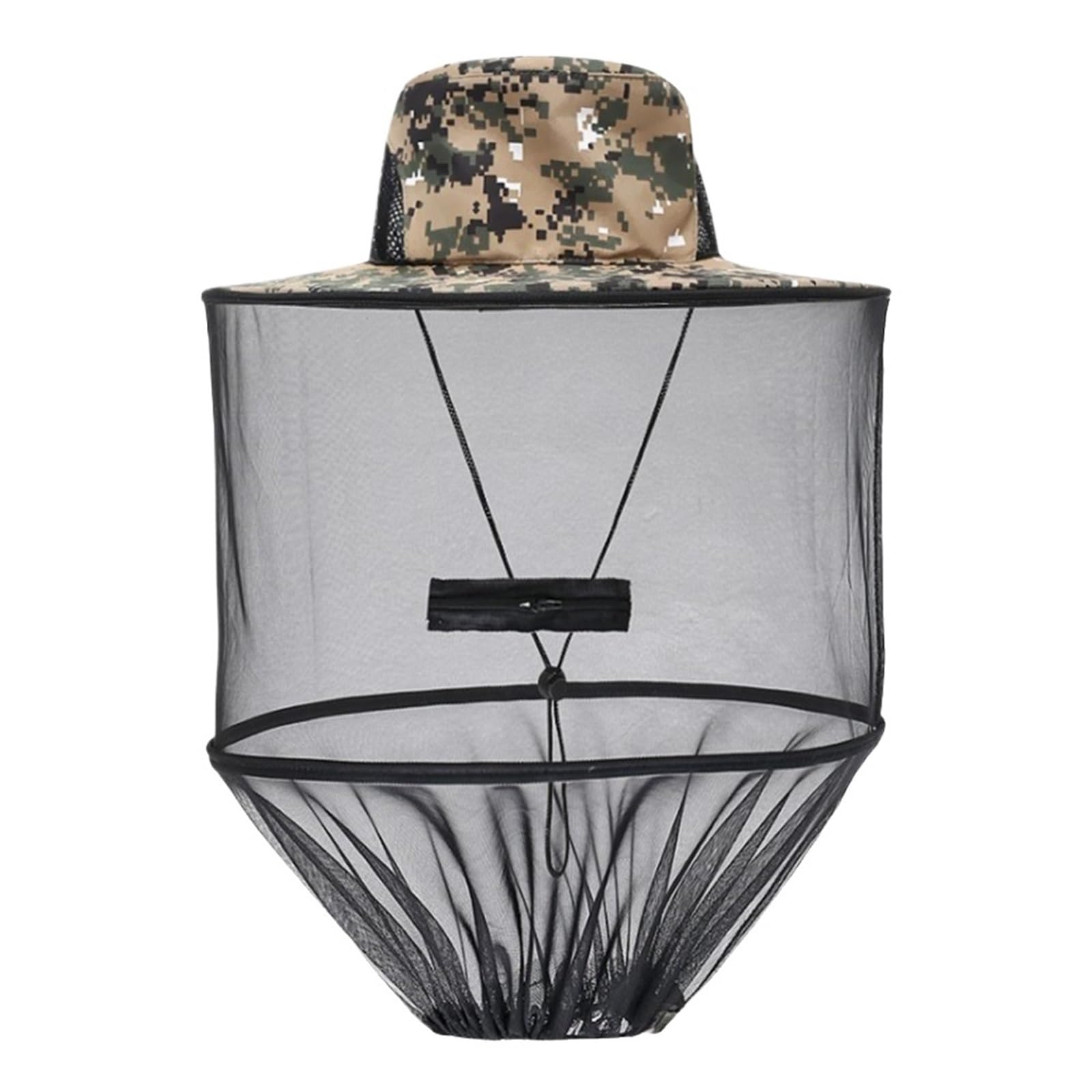 Chapeau anti-moustiques pour les activités de plei Chapeau en filet d'extérieur, seau pliable maille multicolore(Color 5)