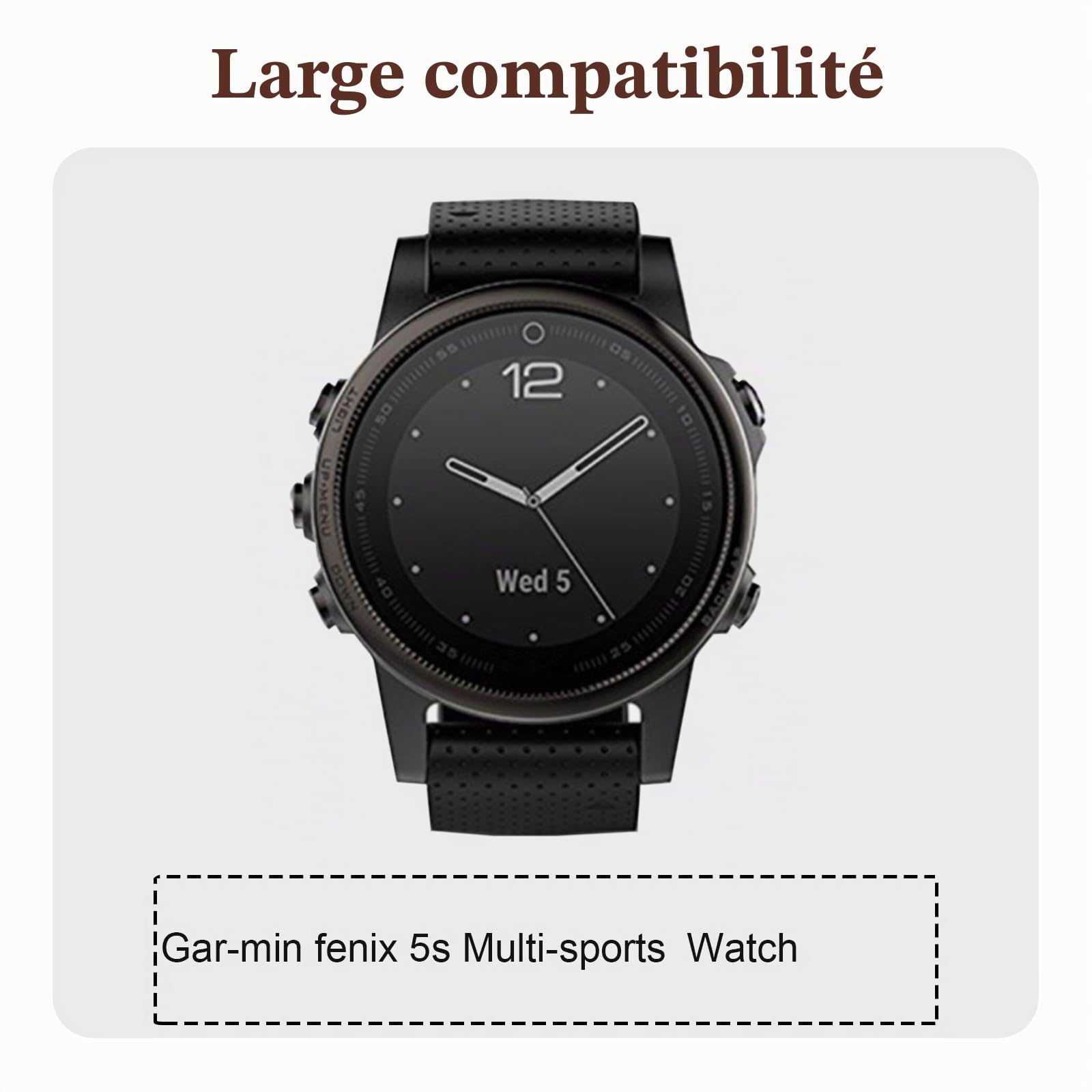 Batterie de rechange 361-00096-00 compatible avec montre connectée Gar-min Fenix5s GPS Sport Training Watch