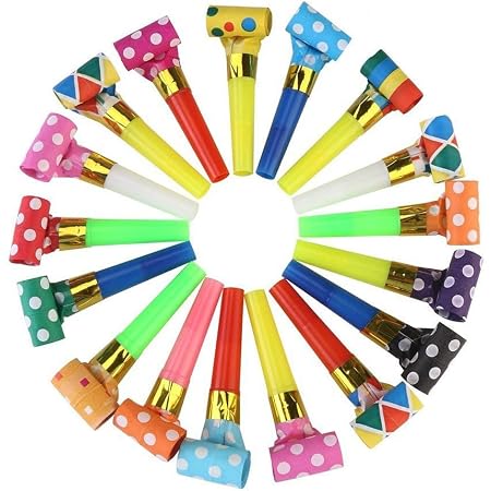 Amazon.com: 24 Pieces Party Blower Noisemakers Blowouts Whistles Party