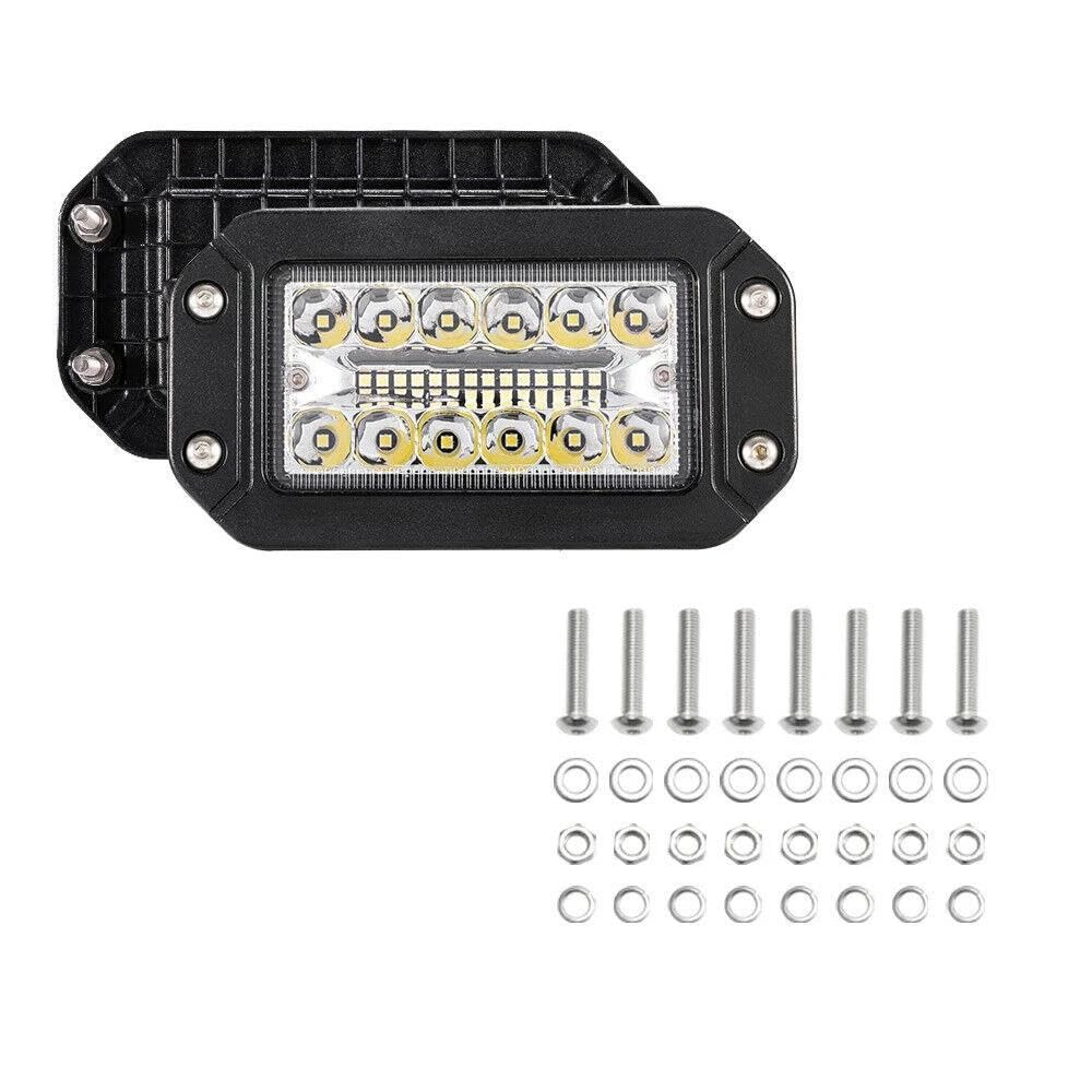 Feux Avants Auto Phares Avant Phares De Voiture Encastrés Lampe Travail 26 LED Projecteur Super Lumineux 2 Pièces 12V 6 Pouces