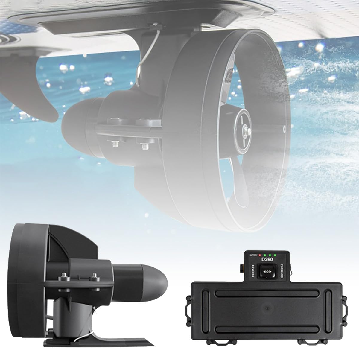 MLYYYDSS Tabla de Surf con Aleta motorizada eléctrica, propulsor subacuático de Tabla de Surf Todo en uno de, Velocidad máxima de 288 WH 5 km/h, Kit de Tabla de Surf con Motor a Chorro