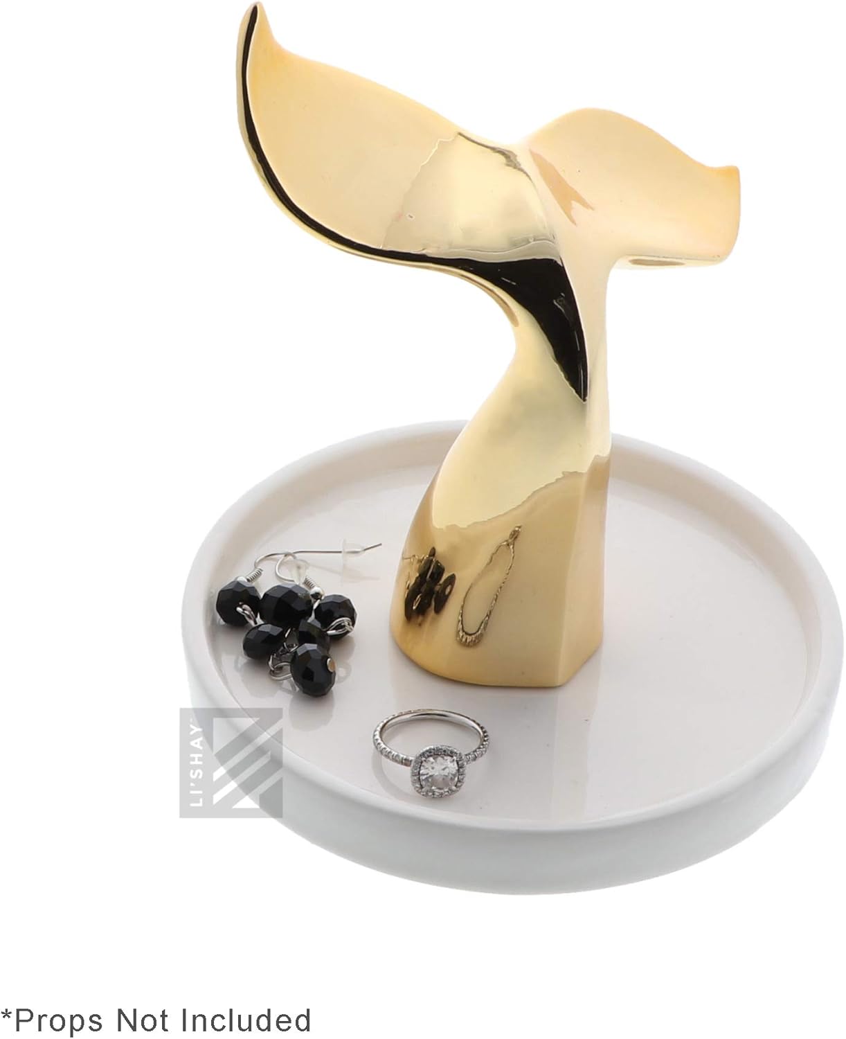 Li'Shay Whale Tail Ceramic Ring Trinket Tray
