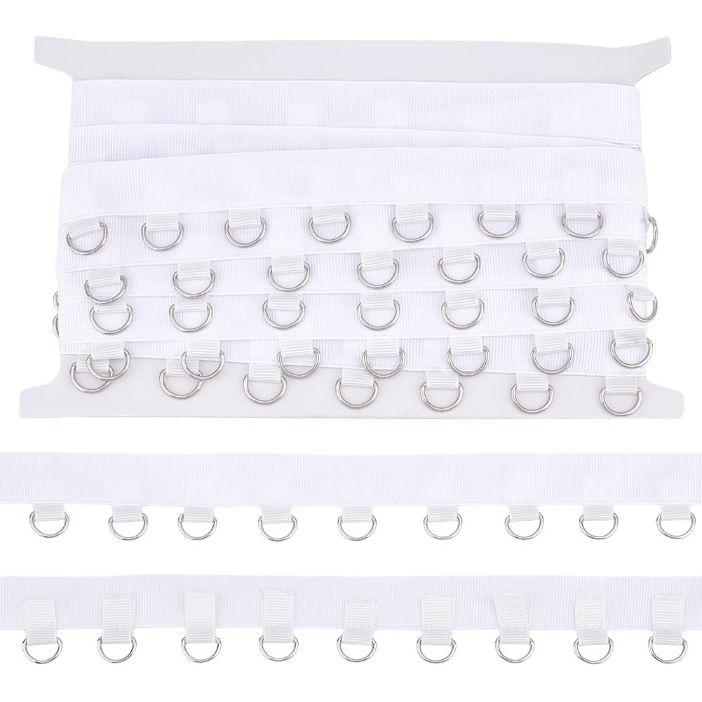 MAYJOYDIY 3.6m White Grommet Trim with D Rings 30mm Eyelet Grommet Tape Eyelet Trimming Ribbon Strip Twill Tape for Sewing Garment Corset Shirt Dress Skirt Decoration