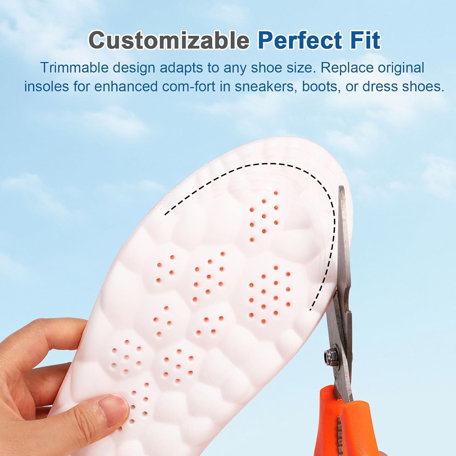 2Pairs 2026 New Upgraded 4D Cloud Insoles Men & Women, Memory Foam Cloud Insoles Anti-Fatigue, Automatically Adapt to Foot and Shoe Shape, Fit Arch Support for Foot Pain Relief and Fatigue Reduction - Image 6