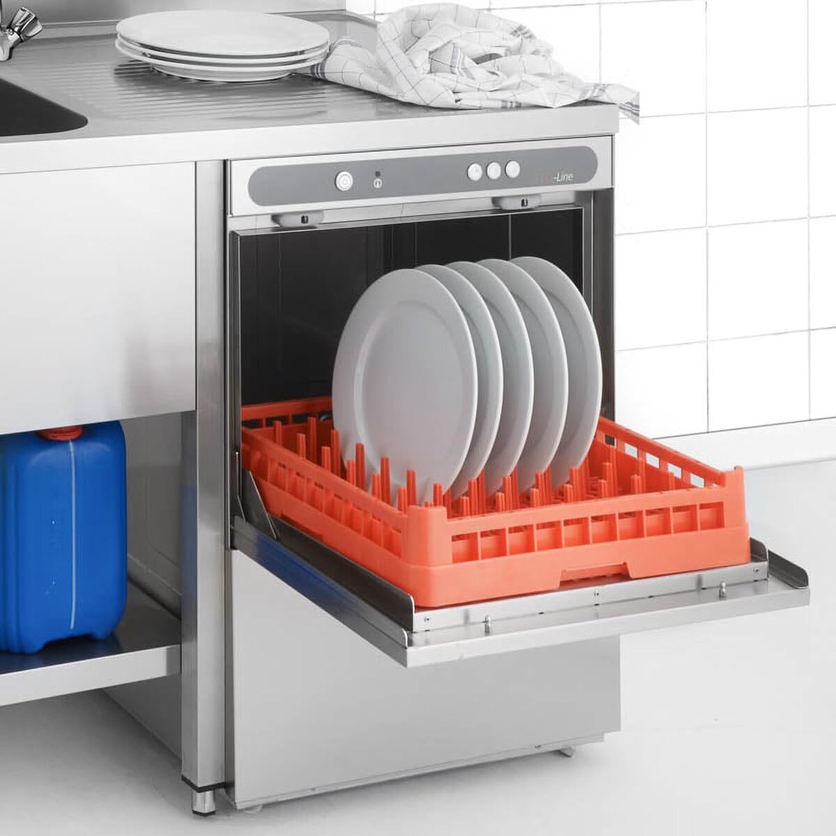GastroHero ECOLINE-GLSM54S Gläserspülmaschine I 400 V Spülmaschine mit Reiniger- und Klarspüldosierer I Korbmaß 50 cm I Gläserspüler für Gastronomie