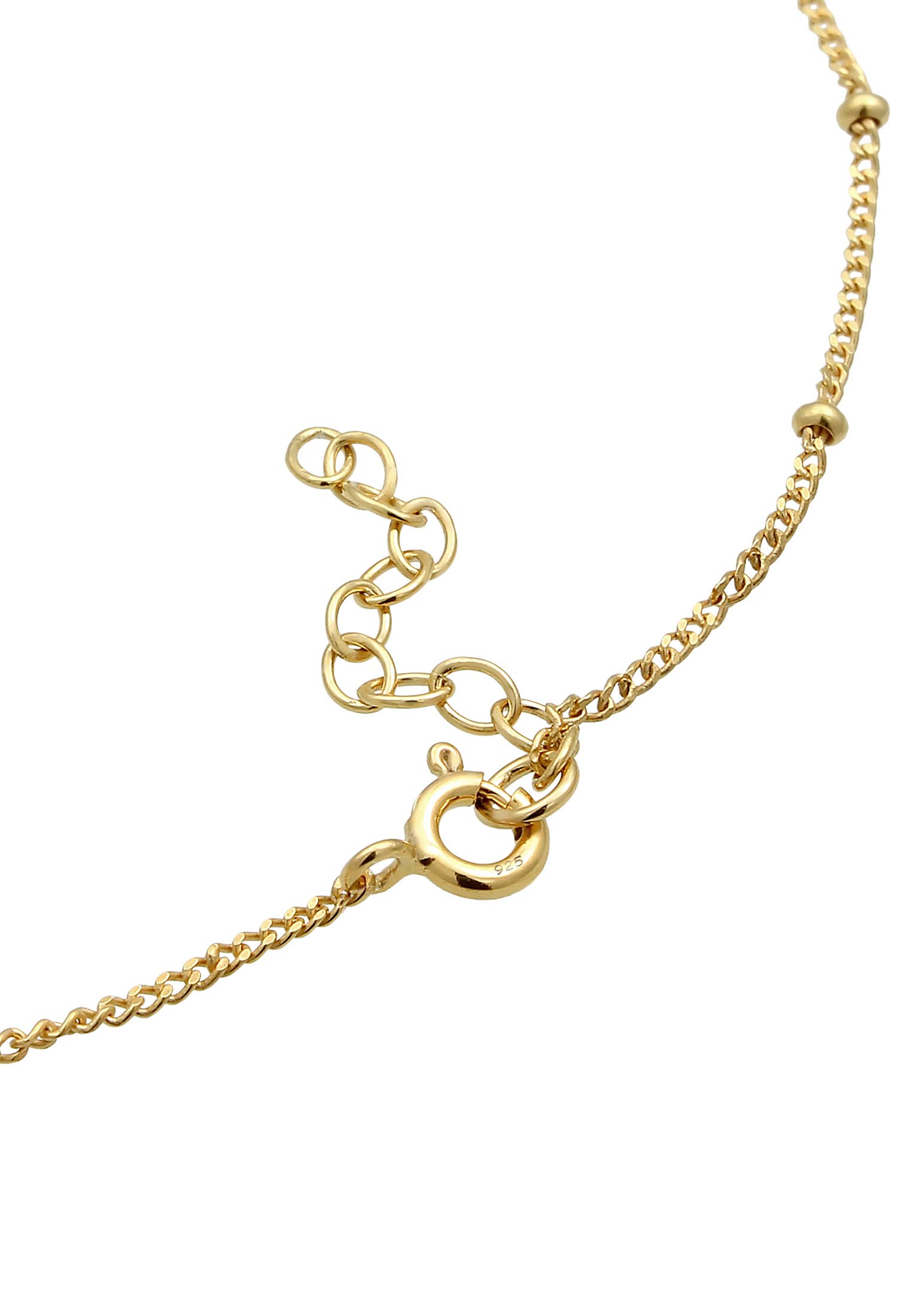 Elli Tobillera para mujer, con símbolo de corazón, ajustable, en plata de ley 925