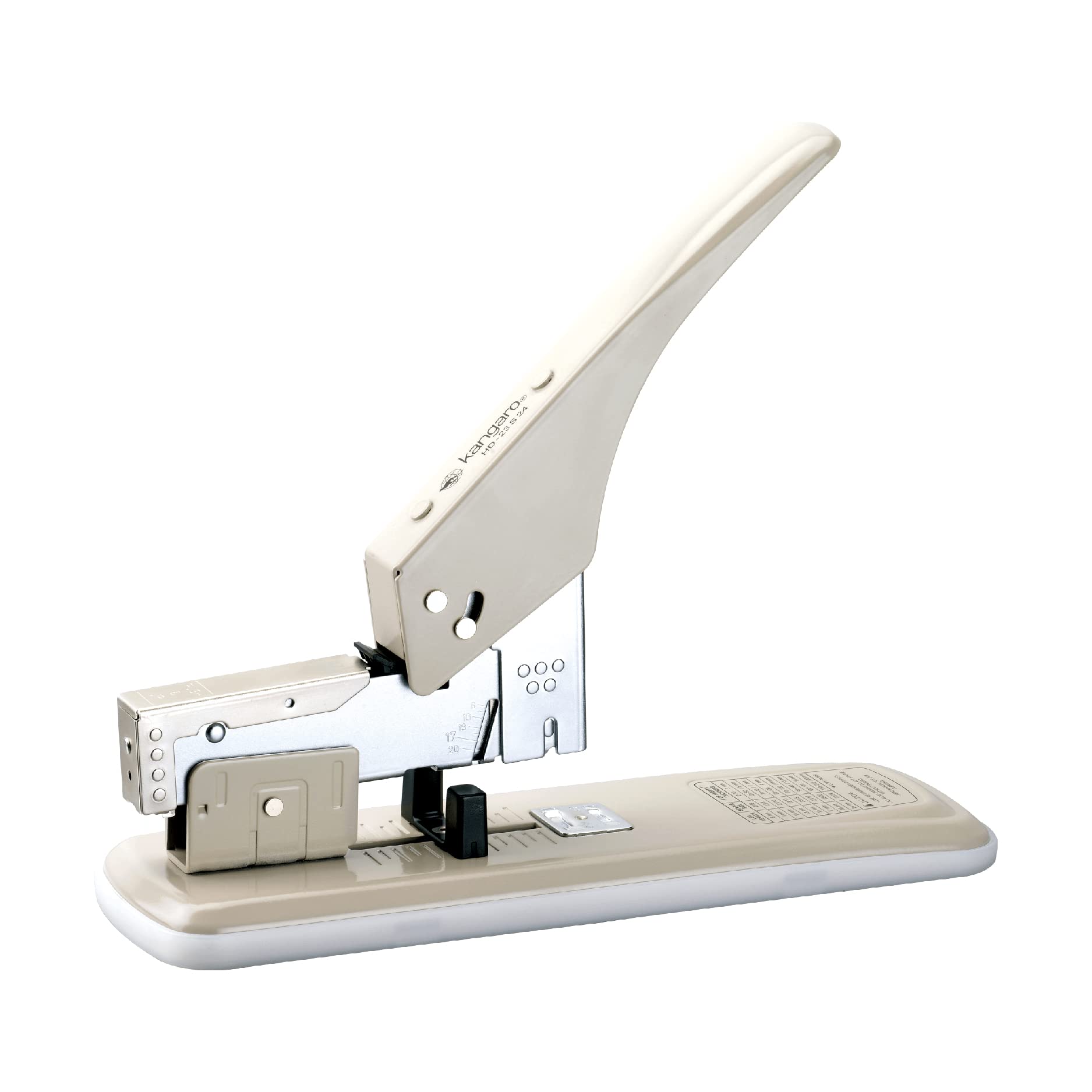 Kangaro Desk Essentials HD-23S24 zszywacz w całości z metalu, solidny i trwały, odpowiedni na 210 arkuszy, idealny do domu, szkoły i biura, 1 szt., kolor może się różnić