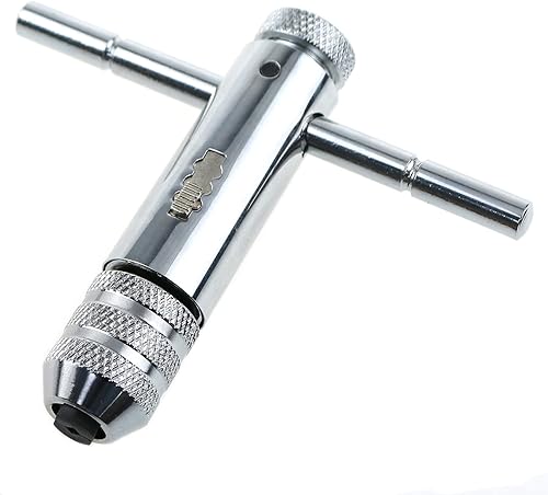 Llave de grifo con mango en T E-outstanding M3-M8 Taladro de trinquete con mango en T ajustable América - DWTD338R 1/16-1/4 pulgadas de trinquete