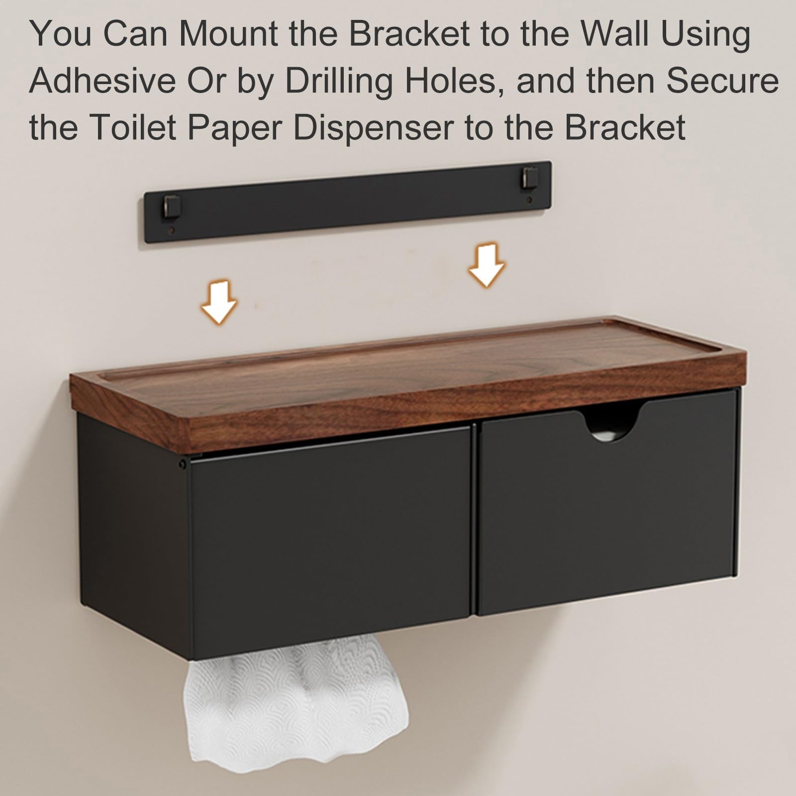 Dispensador de Papel, Dispensador Papel Secamanos, Portarrollos Papel Higienico, Porta Papel Higienico de Baño, Soporte Rollo Papel Higienico
