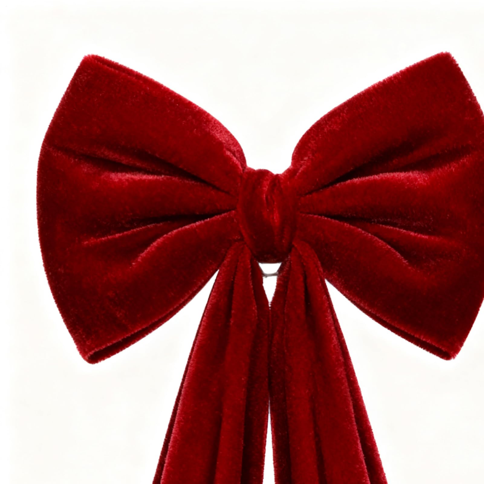 Nœud extra large pour cimier de sapin de Noël – Décorations saisonnières – Nœuds surdimensionnés en velours pour décoration de sapin de Noël, maison, mur, cheminée, porche, bureau, fête, mariage