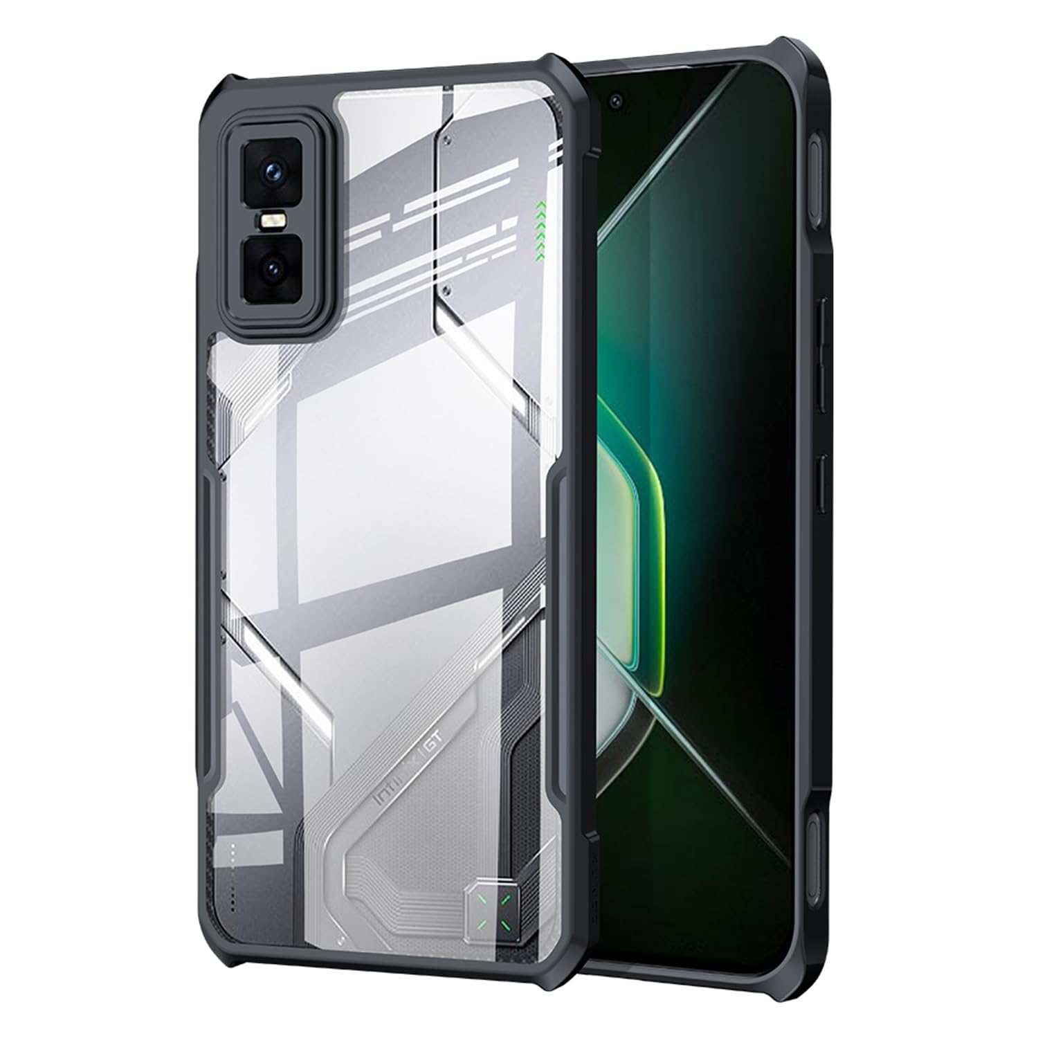 Case Compatible with Infinix GT 30 Pro 5G, [Droproof] [Sweat-Proof] [Fingerprint-Proof] Shockproof Protective Phone Case Fits Infinix GT 30 Pro 5G,Black