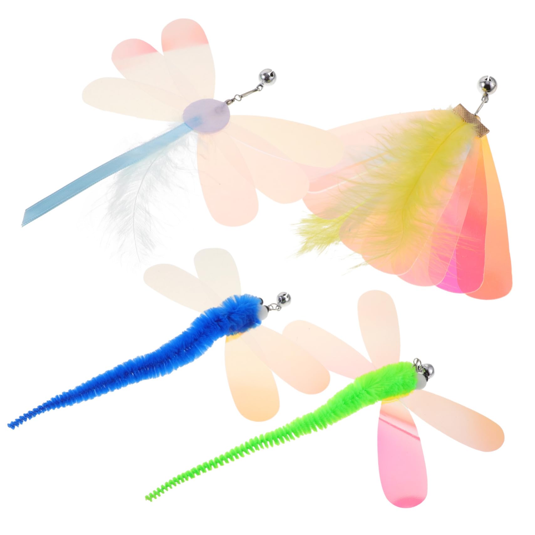 VANZACK 40pièces Jouets De Remplacement pour Chats Têtes De De Teasing pour Chats Et Chatons Accessoires Interactifs pour Animaux De Compagnie