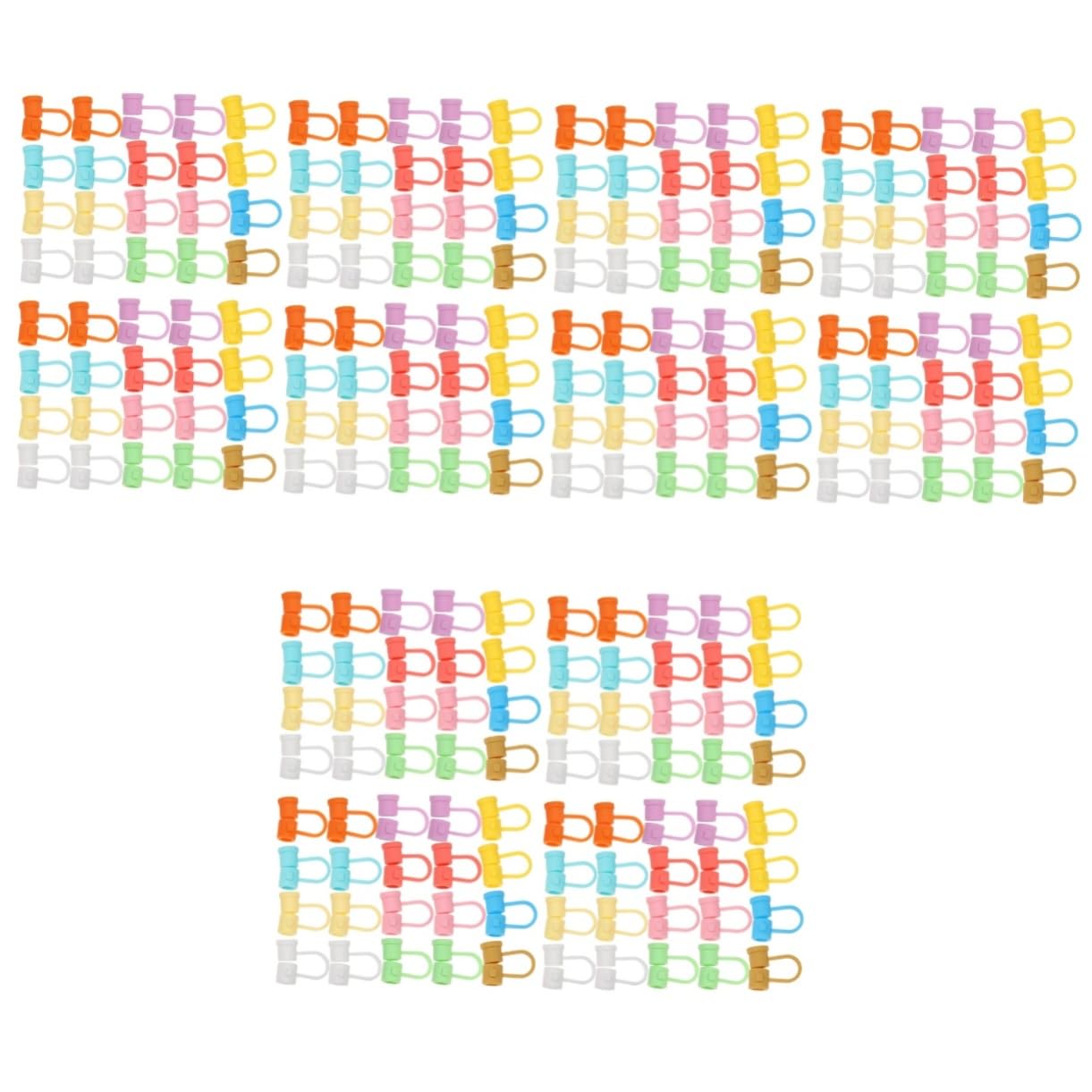 Capuchons de paille réutilisables Gatuida | Lot de 150 bouchons multicolores antipoussière