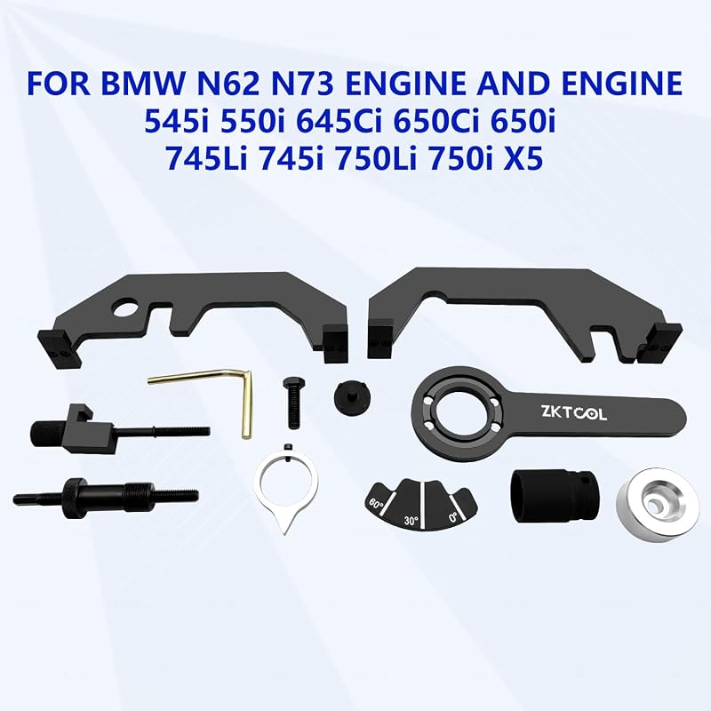 ZKTOOL Vezérműtengely Rögzítő Készlet BMW N62 N73 Motorokhoz - OEM 119460 Időzítő Lánc Szerelő Szett E60 E61 E63 E64 E65 E66 Modellekhez