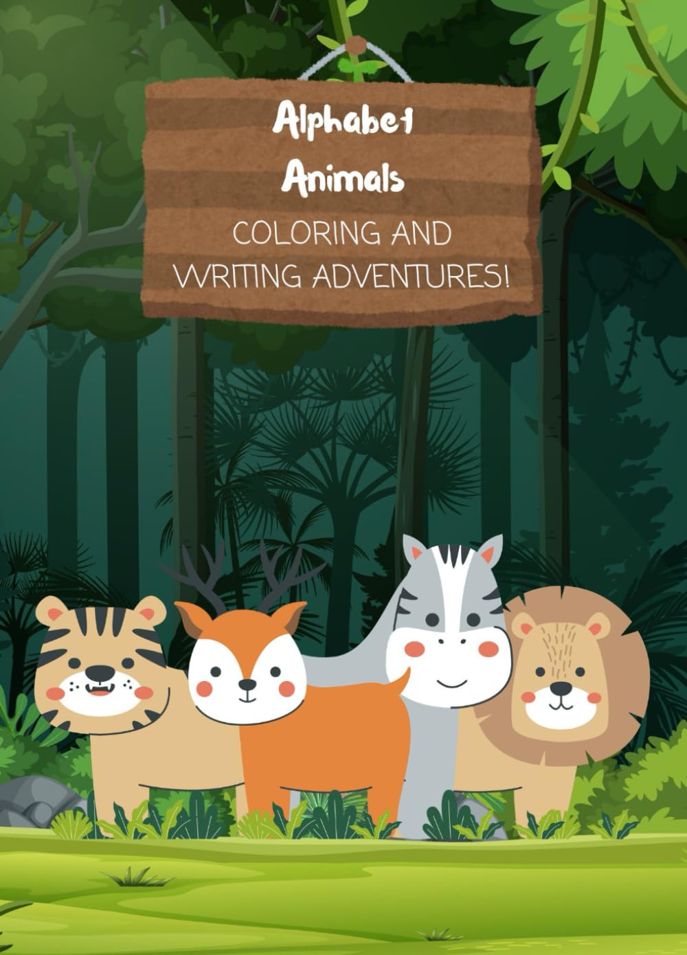 Animals Alphabet Coloring and Writing Book