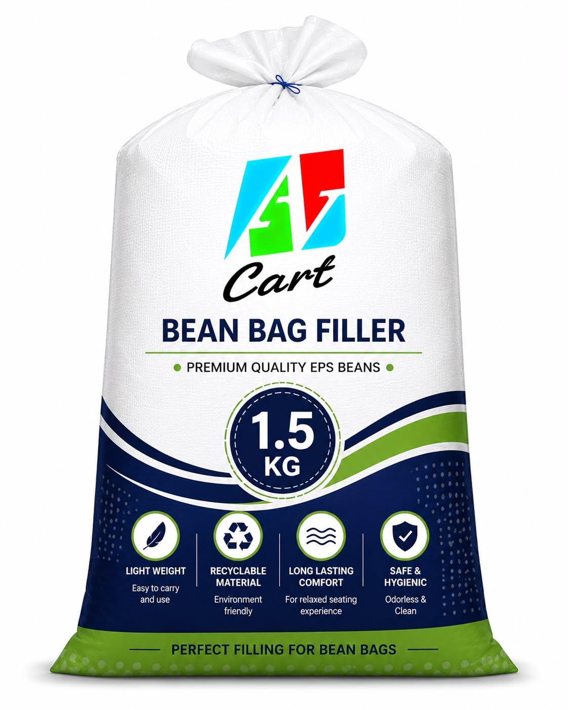 Bean Bag Filler Pack with Virgin Polystyrene Filling Beads | 1.5 Kg-image-35