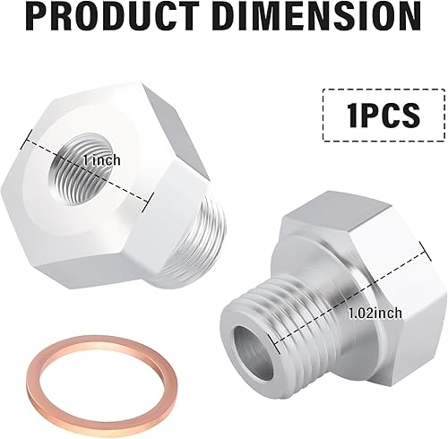 Miniatura 2 de Adaptador de presión de aceite LS compatible con todos los motores de la serie GM LS, adaptador de sensor de presión de aceite de intercambio