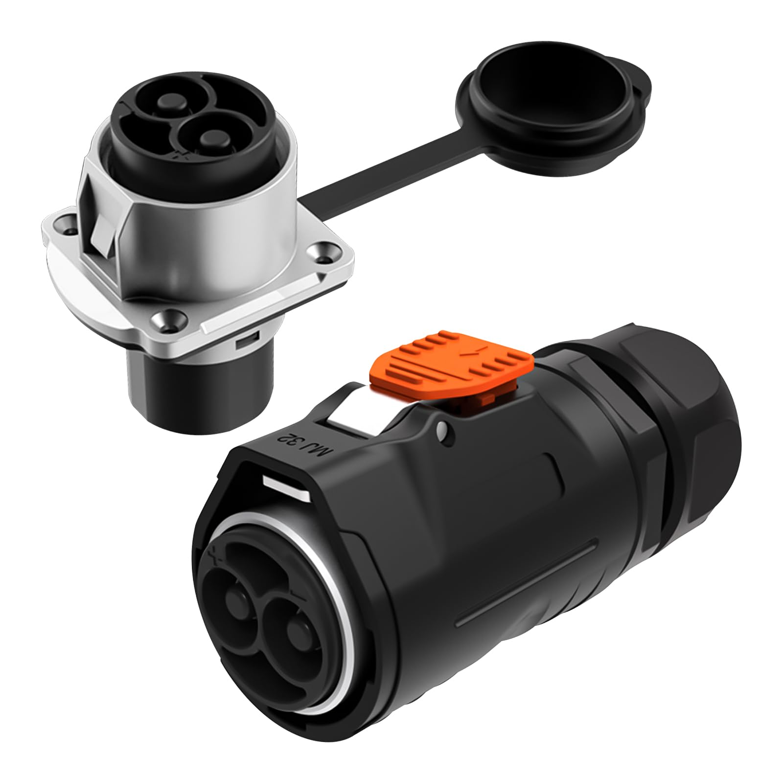 Ensemble de prise de moteur à la traîne 100 A, 2 broches étanche 12 V/24 V/36 V/48 V pour bas rigger, moteur de traîne, moulinet de pêche, connecteur d'alimentation de bateau compatible avec