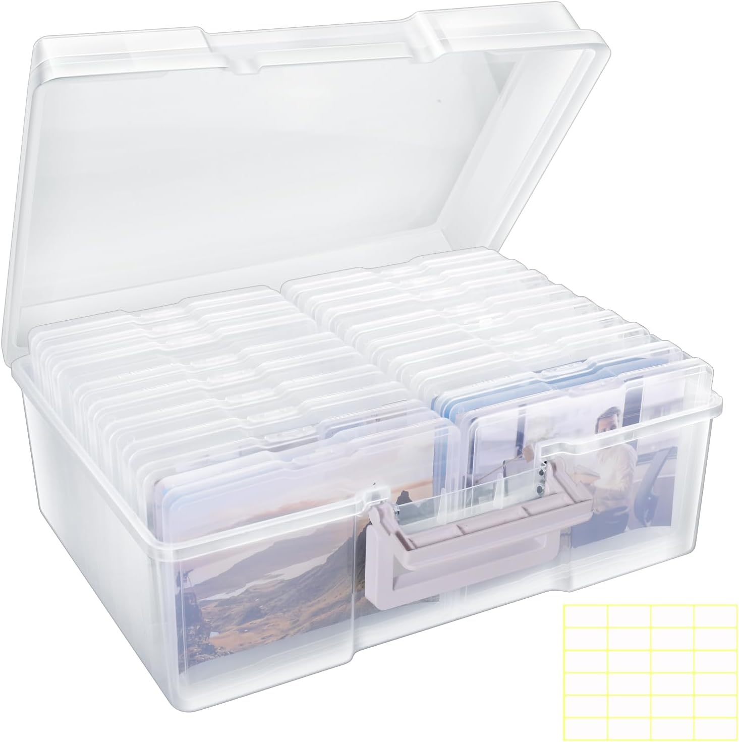 Photo Storage Box 5" x 7", Extra Large Photo Organizer Storage Container with 18 Inner Case, Seed Organizer Craft Storage Box Pictures, Arts, Crafts, Sewing, Stickers, Seeds, Office Supplies