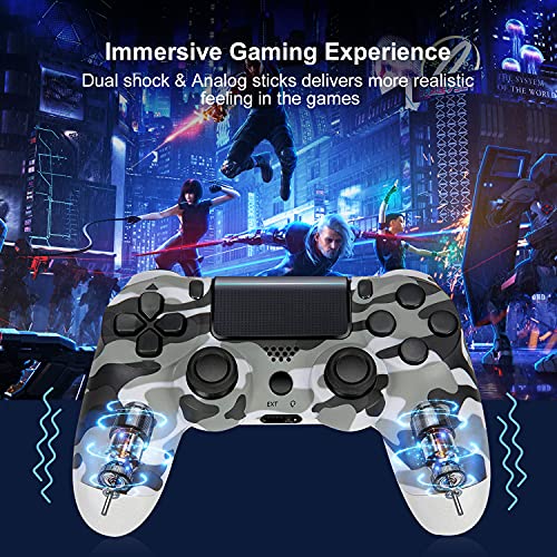Kecio Controle sem fio para controle remoto de jogos, Gamepad sem fio compatível com console Play-st