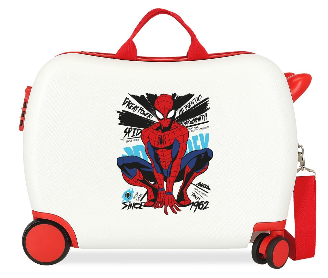 Joumma Marvel Spider-Man Urban Hero Walizka dziecięca biała 50 x 38 x 20 cm sztywne zapięcie szyfrowe z boku ABS 34 L 2,1 kg 2 koła podwójny bagaż podręczny