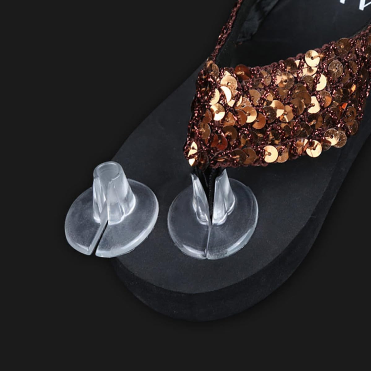 12pcs Gel Toe Protector Cushion Pads for Tong Sandals, Flexible Non-Slip Ball of Foot Inserts, Self-Adhesive Front Foot Pads for Blister Prevention and Comfort