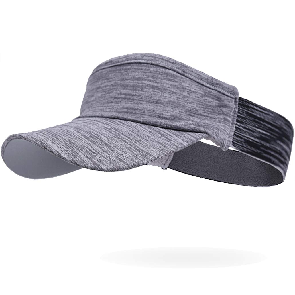FORBUSITE Women Visor Caps for Running and Sport - Headband & Packable, V206s-grey, M