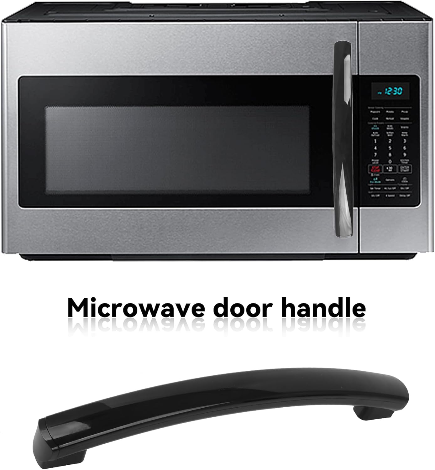 BQLZR Microwave Oven Door Handle Black Plastic 11.22Inch Replacement for GE WB15X24435