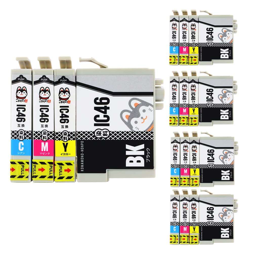 Amazon.co.jp: こまもの本舗 エプソン 用 IC4CL46 4色セット 互換