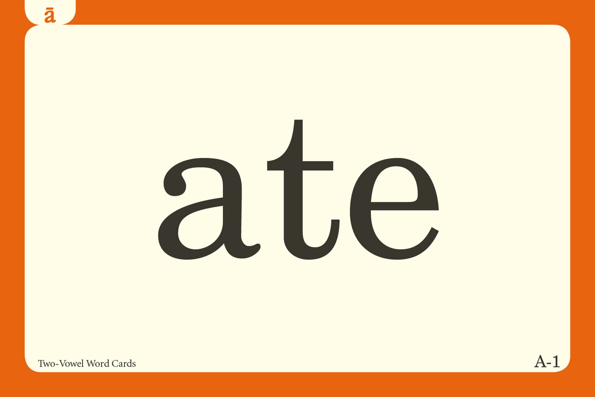 Two-Vowel Word Cards - Abeka 4 to 5 Year Old Kindergarten Phonics Reading Program Teaching Aid Flash Cards - Image 5