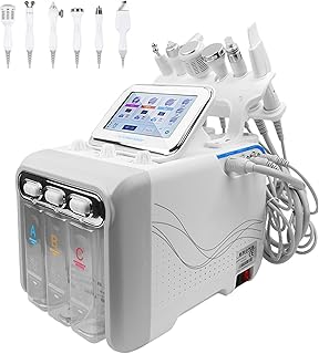 Máquina De Beleza Facial De Oxigênio De Hidrogênio 6 Em 1 Máquina De Sucção Facial a Vácuo Limpeza Profunda Máquina Profissional De Cuidados Faciais Poros Cravos De Limpeza Profunda Facial
