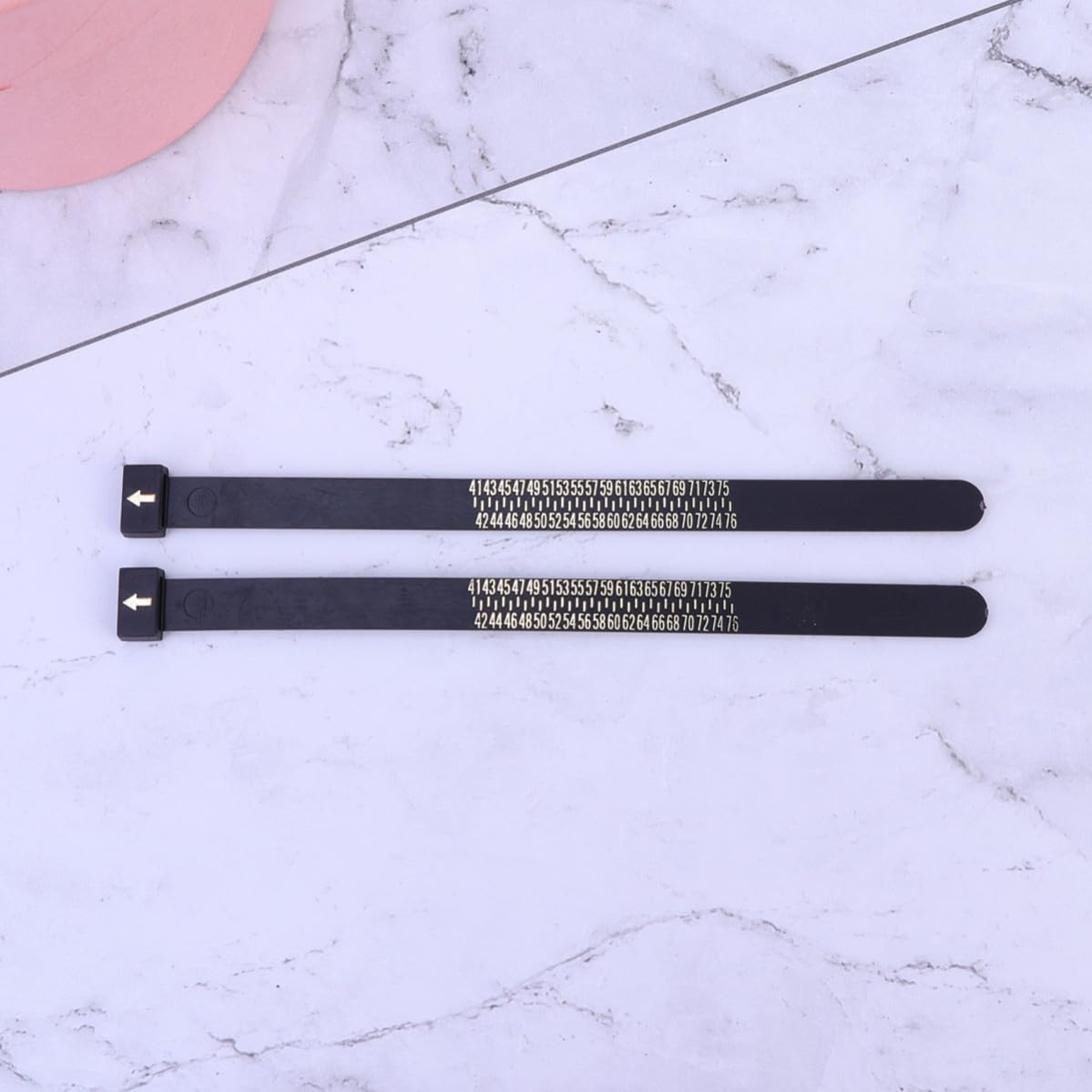 5pcs Ring Gauge Sizer Portable Black Plastic Measuring Tool for Rings