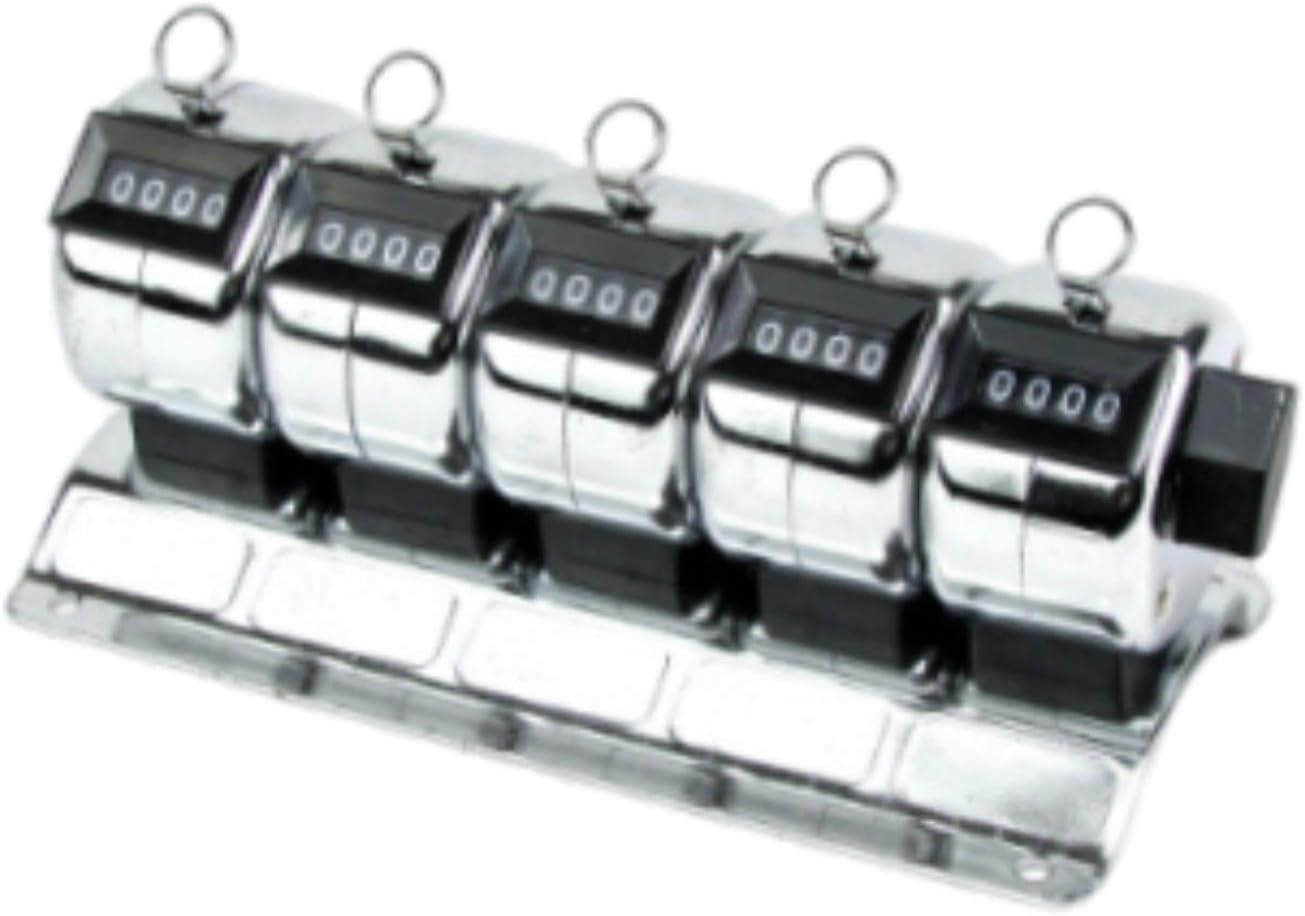 Desktop Tally Counter, 4 Digit Counting, Stainless Steel Counter with Base Mount