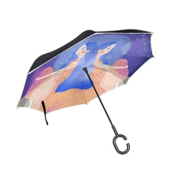 Amazon | Mr.XZY ダブルレイヤー 反転 双子座 女の子用 ロング