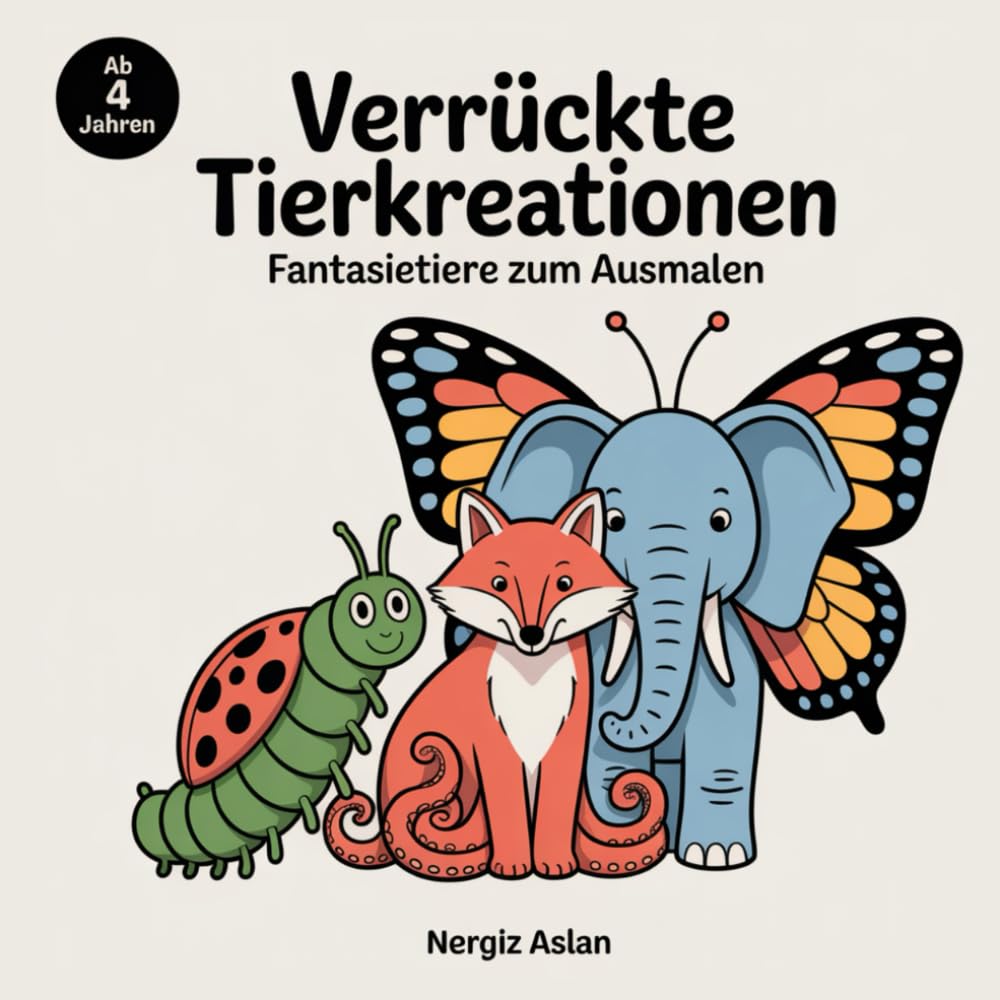 Verrückte Tierkreationen: Fantasietiere zum Ausmalen