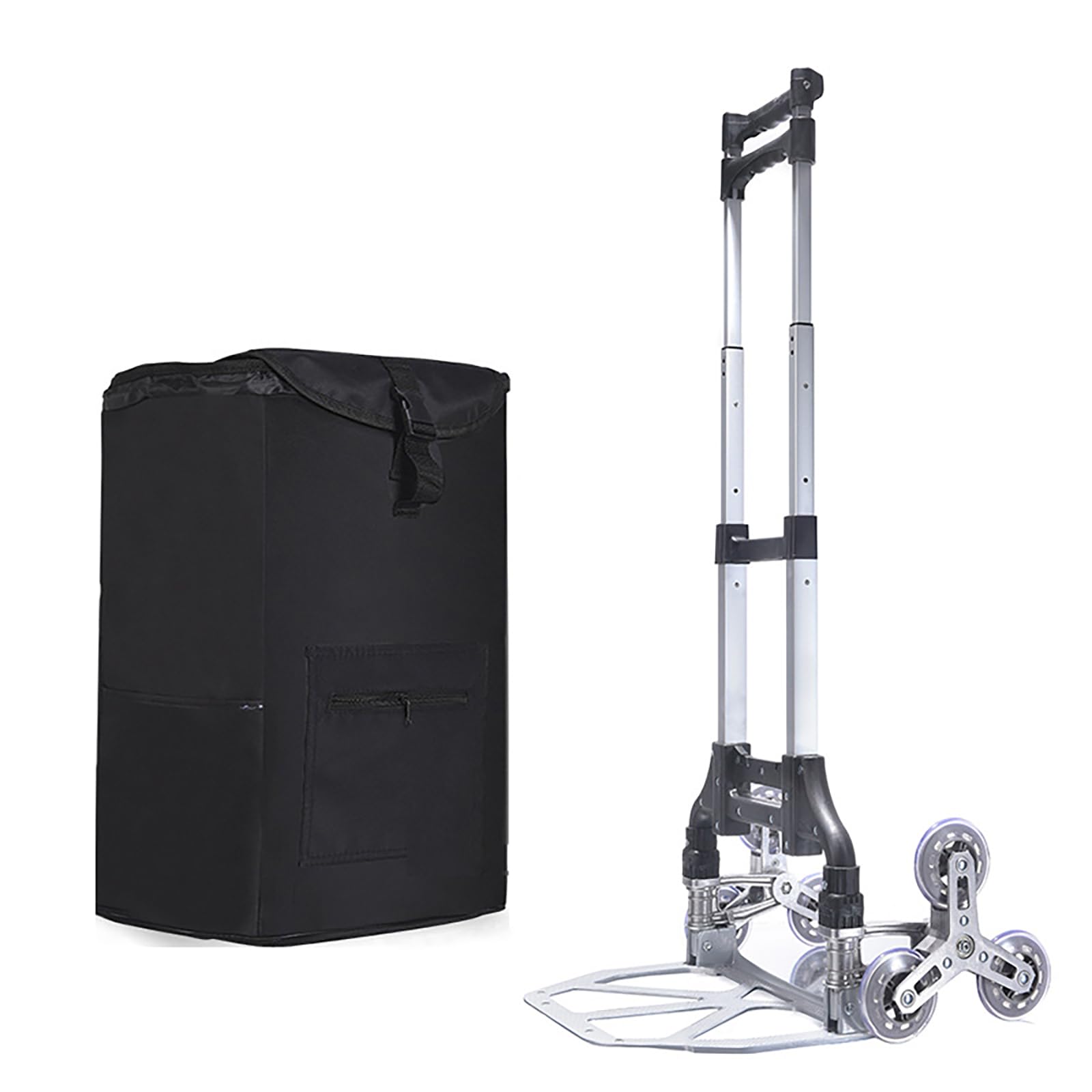 FresQa Cargo handling Vehicle, Push-Pull Small Trailer, Foldable Household Handcart, Luggage Trolley,E