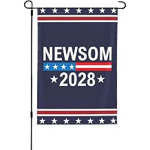 12x18 Newsom 2028 Garden Flag Gavin-Newsom for President 2028 Yard Sign Banner No Flagpole
