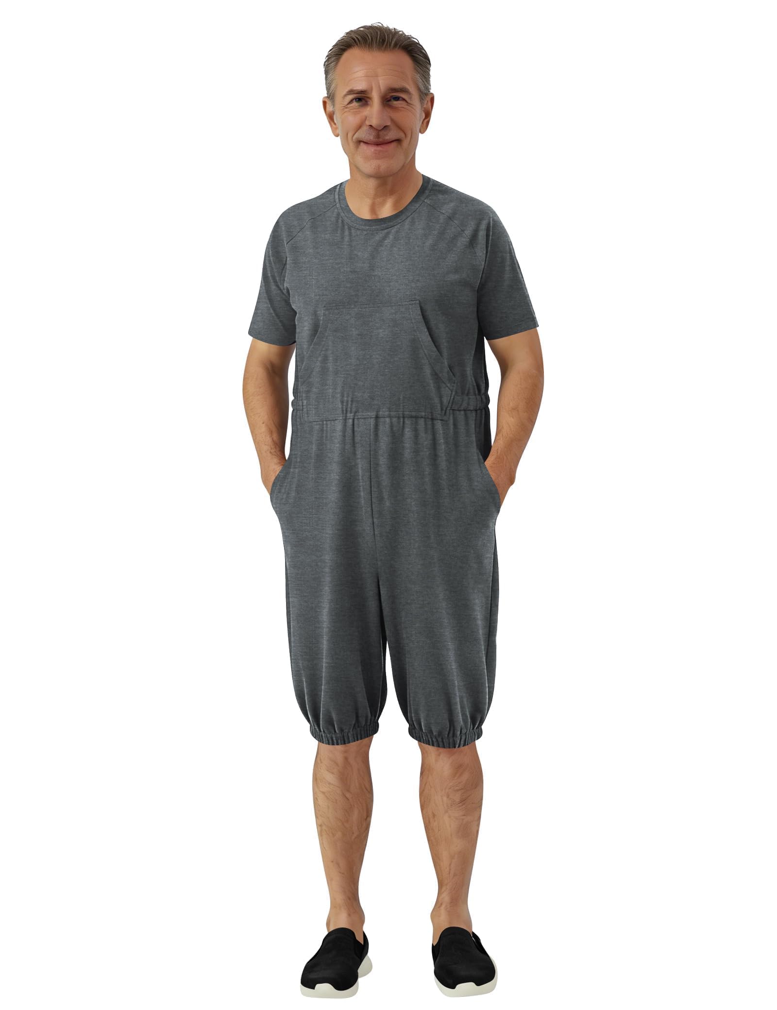 Adaptive Clothing for Men, Anti-Strip Back-Zip Jumpsuit