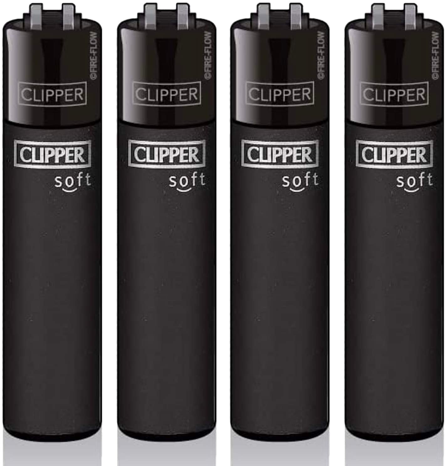 Clipper classic lighters set of 4 to collect. Model: (Clipper Black Soft, Set of 4)