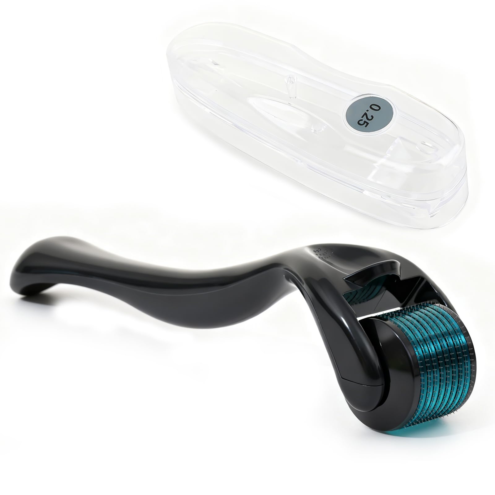 Derma Roller for Face Beard Hair Growth 540 Titanium Microneedle Roller with Sanitizer Box Skin Rejuvenation Beard Scalp
