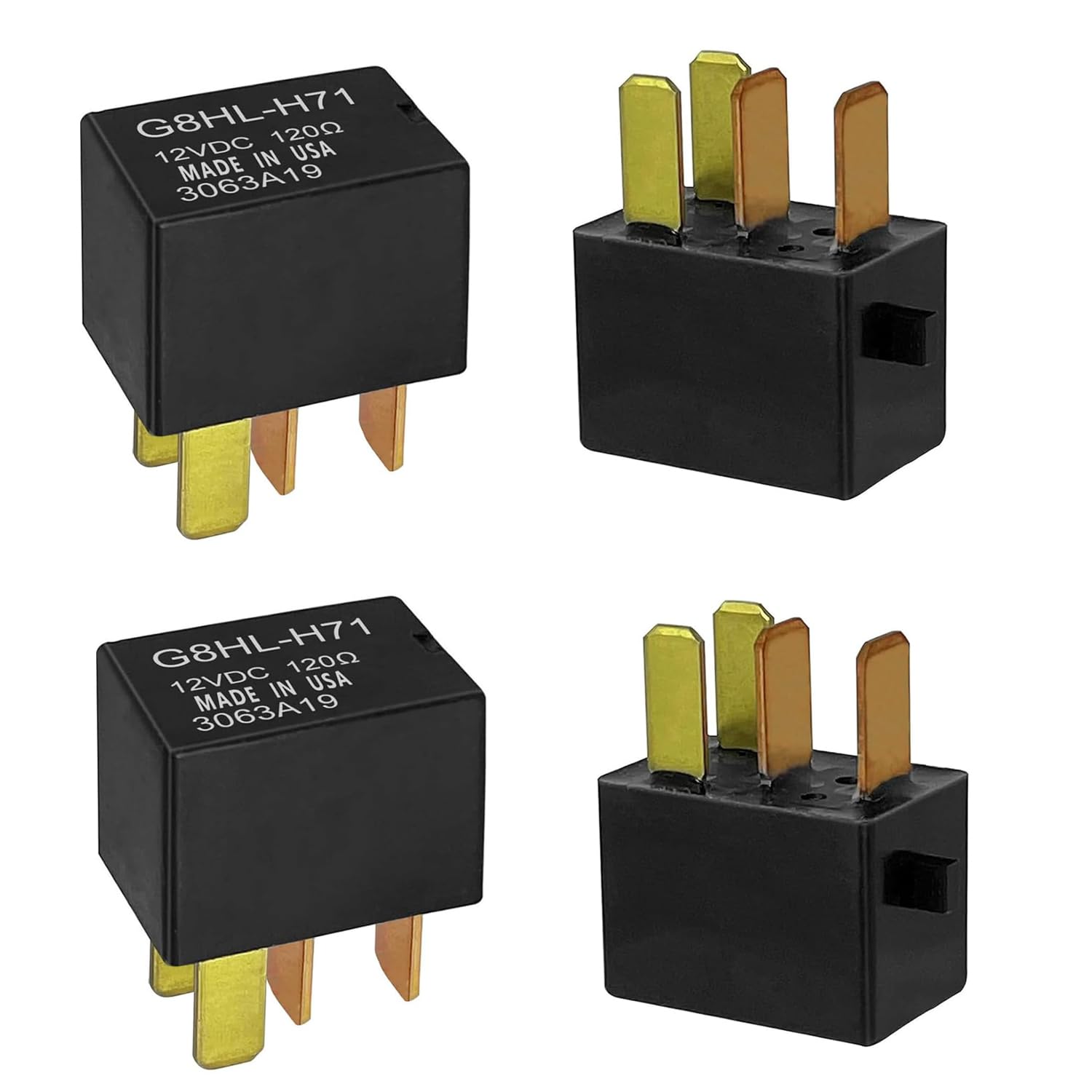 4-Pack G8HL-H71 Automotive Relays - 12VDC High-Performance Upgrade Compatible for Honda and Acura Models (2003-2014)
