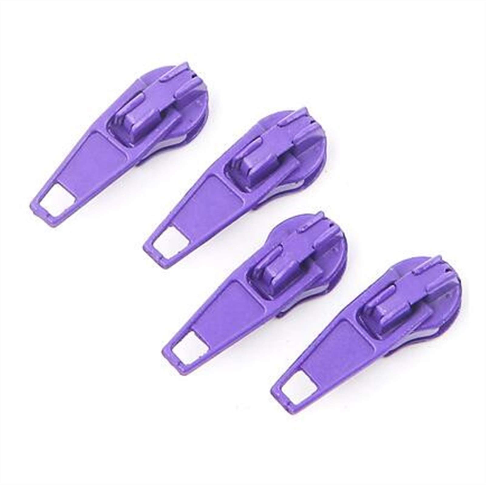 Plastic Zipper 10pcs Painting Metal Slider, Multicolor 3# Nylon Puller, for, for Sewing(Violet)