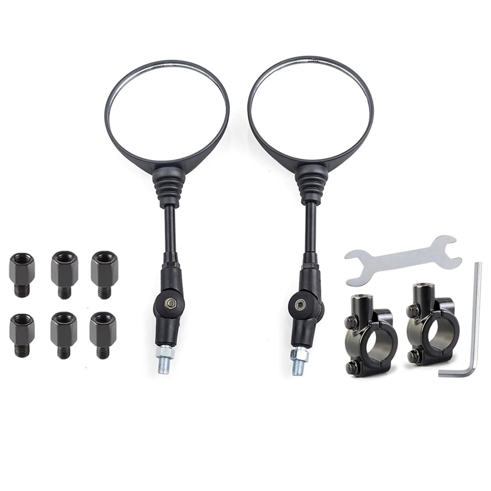 Amazon | SEMIMO バイク用丸型バックミラー 汎用 10mm正ネジ