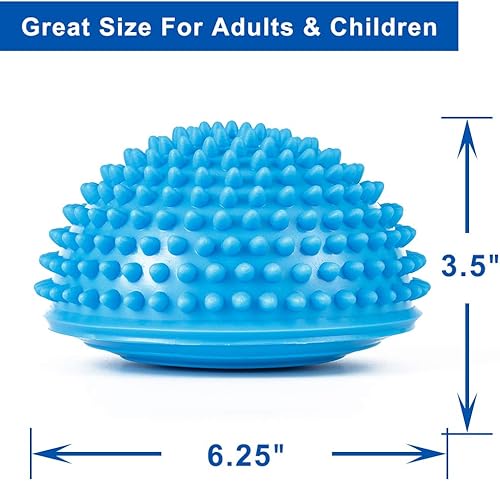 Miniatura 2 de StrongTek Hedgehog - Cápsulas de equilibrio con bomba de mano, puntos de entrenamiento de equilibrio más almohadilla de equilibrio grande,