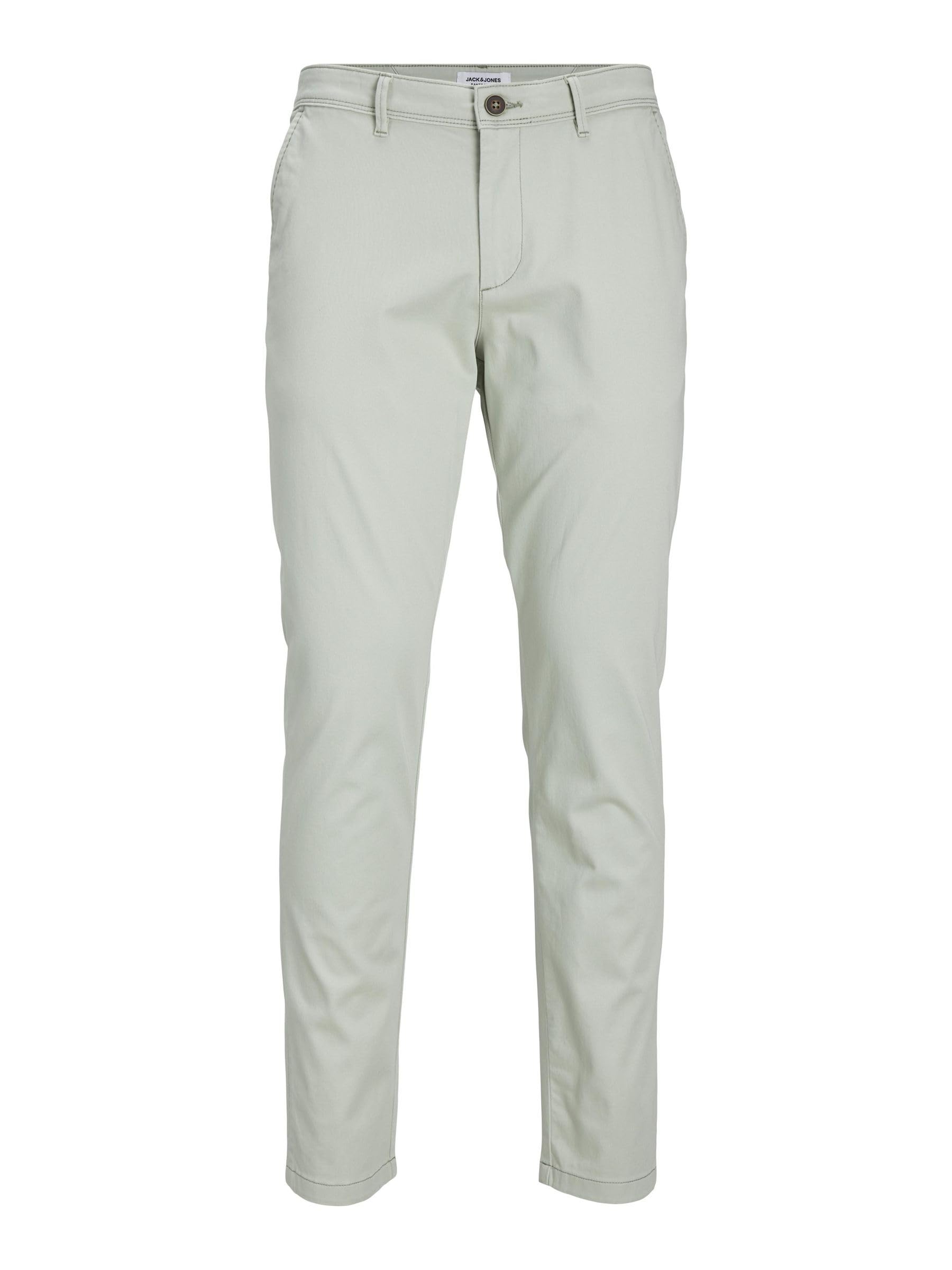 JACK & JONES Male Chino Trousers Slim Fit Chino Trousers, Desert Sage, 34 W/34 L
