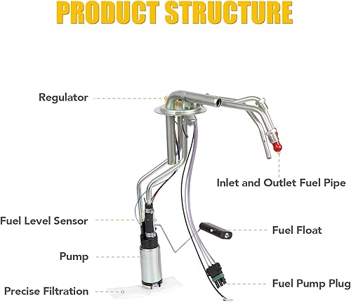 Miniatura 4 de OGATOO Bomba de combustible eléctrica E3621S apta para 43L 50L 57L 74L V6 V8 Chevy GMC C3500 C2500 C1500 K3500 K2500 K1500 R30 V3500 R3500 R2 500